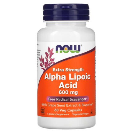 حمض ألفا ليبويك، 600 ملجم، 60 كبسولة نباتية.Alpha Lipoic Acid, Alpha-Liponsäure, 600 mg