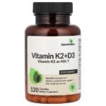 فيتامين Vitamin K2 + D3 mit Vitamin K2 als MK-7, 120 Kapseln .K2 + D3