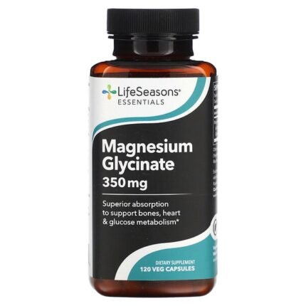 لايف سيزونز، جليسينات المغنيسيوم، جليسينات المغنيسيوم, 120كبسولة عشبية Magnesium Glysinate IHerb