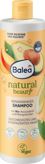 شامبو ناتشورال بيوتي بزيت الأفوكادو وزبدة المانجو، 400 مل.Balea Shampoo