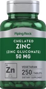 مخلب الزنك (غلوكونات) ، 50 ملجم ، 250 قرص نباتي.Chelated Zinc (Gluconate), 50 mg, 250 Vegetarian Tablets