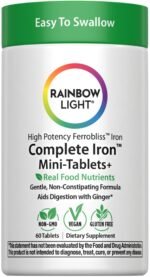 أقراص حديد صغيرة كاملة + مغذيات غذائية حقيقية ، 60 قرصا نباتيا صغيرا. Komplette Eisen-Mini-Tabletten/Iron