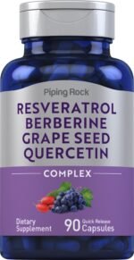 ريسفيراترول بربارين بذور العنب كيرسيتين استخراج 90 كبسولات.Resveratrol Berberin Traubenkerne