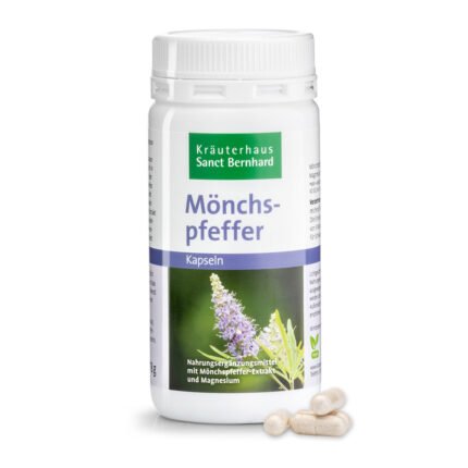 كبسولات فلفل الراهب. 180 كبسولة.Mönchspfeffer von Kräuterhaus