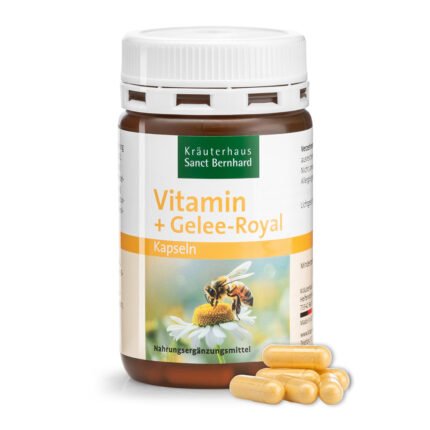 كبسولات فيتامين مع غذاء ملكات النحلVitamin+ Gelee royal kapseln