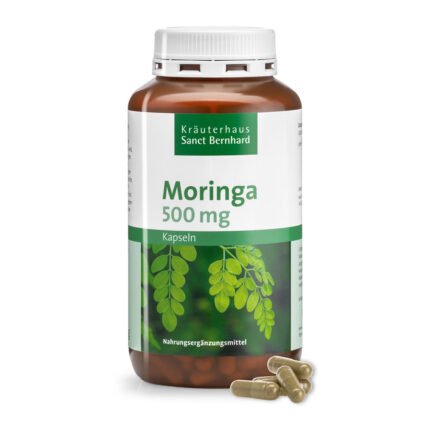 كبسولات المورينجا 500 ملجم.  Moringa-240 Kapseln von Kräuterhaus