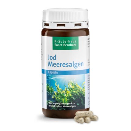 كبسولات الأعشاب البحرية اليود. Jod-Meeresalgen-180 Kapseln