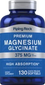مغنيسيوم غليسينات، 375 ملغ (لكل حصة)، 130 كبسولة.Magnesium Glycinate, 375 mg