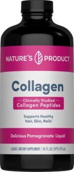 ببتيدات الكولاجين السائل (رمان لذيذ) Collagen Flüssig 473 ml .Piping rock