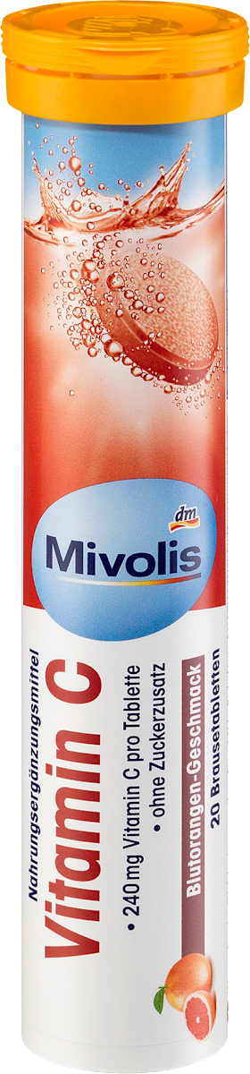 ميفوليس أقراص فيتامين سي الفوارة، 20 قطعة،Mivolis Vitamin C von Dm
