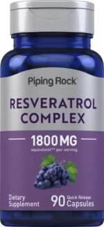 مجمع الريسفيراترول، 1800 ملغ (لكل حصة)، 90 كبسولة سريعة الإطلاق.Resveratrol Complex, 1800 mg