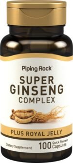 سوبر جينسنغ كومبلكس بلس هلام الملك، 100 كبسولة سريعة الإطلاق.Super Ginseng Complex Plus Royal Jelly,