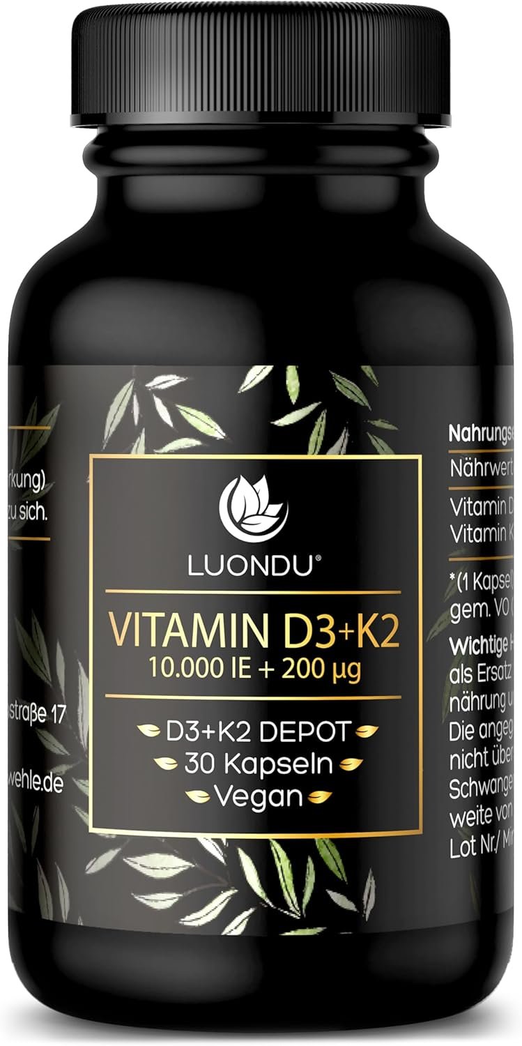 71DPbQ8-mmL._AC_SL1500_ فيتامين D3 10.000 وحدة دولية + فيتامين K2 MK7 200 ميكروغرام (جرعة عالية ونباتي) | بدون إضافات، منتج في ألمانيا (30 كبسولة) – قد يختلف التغليف.D3+K2 - الصورة 1