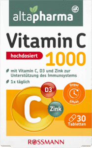 فيتامين سي 1000 بتركيز عالٍ .altapharma Vitamin C 1000 hochdosiert