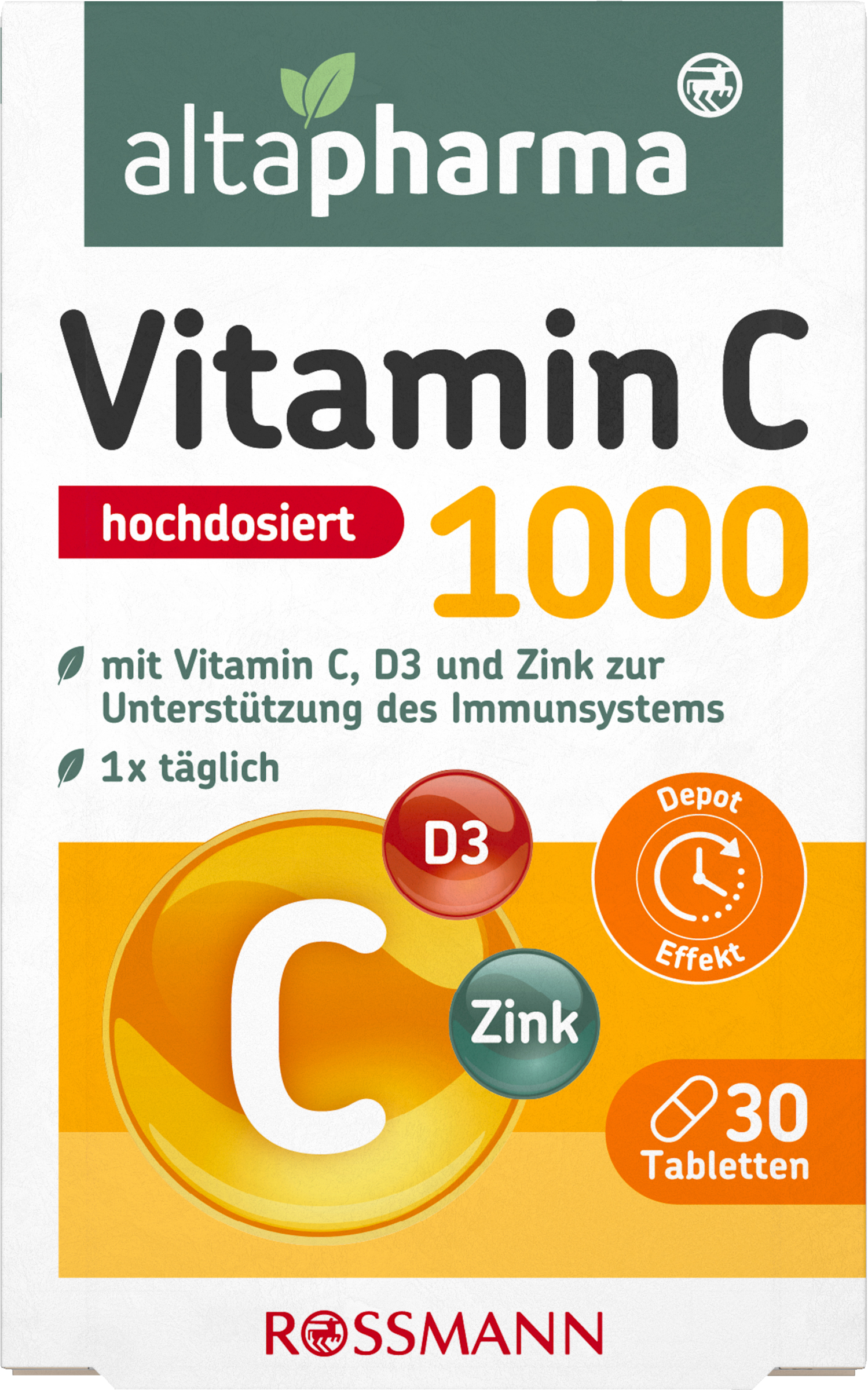 فيتامين سي 1000 بتركيز عالٍ .altapharma Vitamin C 1000 hochdosiert