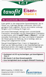 ⁦كبسولات الحديد + فيتامين سي، .taxofit Eisen + Vitamin C Kapseln, 40 St⁩ - الصورة ⁦2⁩