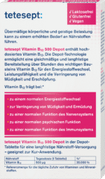 ⁦فيتامين ب12 الاحتياطي 500 ميكروغرام أقراص 30 حبة،.tetesept Vitamin B12 Depot 500µg Tabletten 30 St, 8,3 g⁩ - الصورة ⁦2⁩