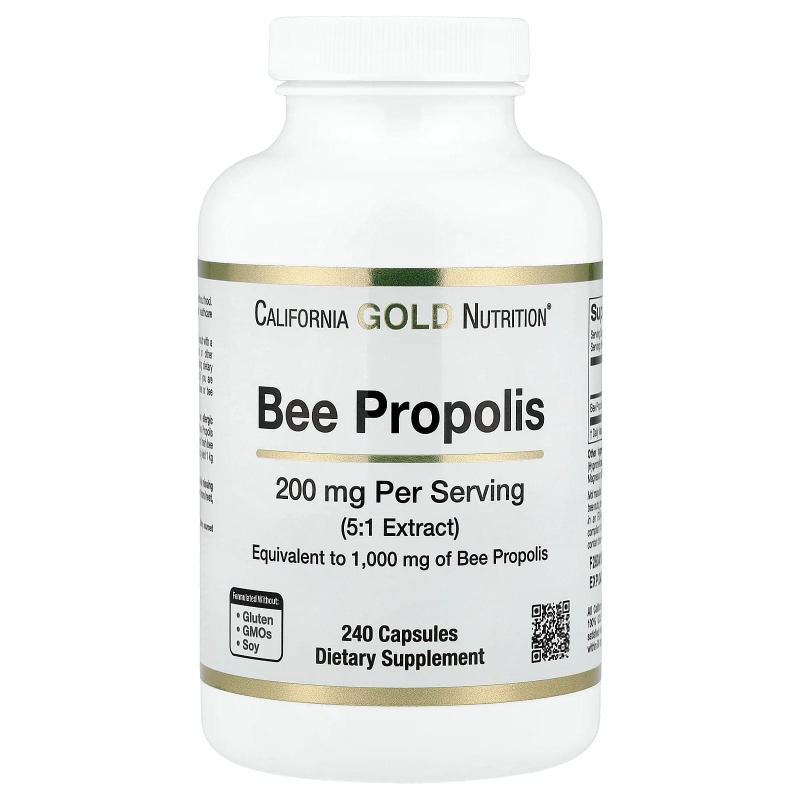125 صمغ النحل، بروبوليس النحل، 1,000 ملغ، 240 كبسولة.Bee Propolis, Bienenpropolis, 1.000 mg - الصورة 1