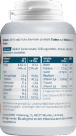 ⁦حبوب خميرة البيرة للبشرة والشعر 450 قرص، 220 غ .Haut + Haare Bierhefe Tabletten 450 St, 220 g⁩ - الصورة ⁦2⁩