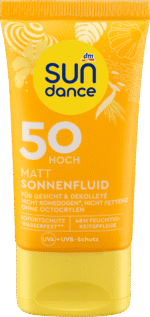 واقي شمس للوجه مطفي. SPF 50.SUNDANCE Sonnenfluid Gesicht mattierend LSF 50, 50 ml