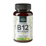 فيتامين ب12 مع حمض الفوليك.Vitamin B12 mit Folat - 500 µg B12 und 400 µg Folat  - 180 Tabletten