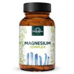 مركب المغنيسيوم.Magnesium Komplex - 417 mg elementares Magnesium pro Tagesdosis (2 Kapseln) - 180 Kapseln