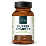 مركب النحاس.Kupfer Komplex - 2,5 mg pro Tagesdosis (1 Kapsel) - mit 3 Kupferverbindungen - 120 Kapseln