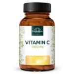 فيتامين سي.Vitamin C - 1.000 mg pro Tagesdosis (2 Kapseln) - 99 % Reinheit - 180 Kapseln