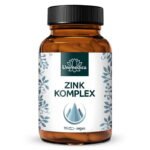 مركب الزنك. Zink Komplex - 3 Formen - 25 mg Zink pro Tagesdosis (1 Kapsel) - hochdosiert - 90 Kapseln