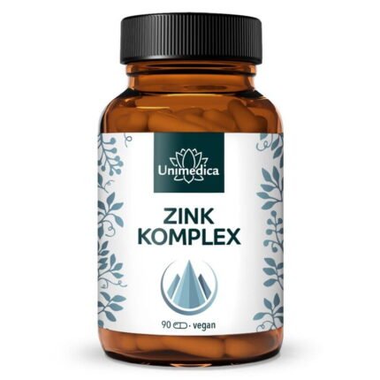 مركب الزنك. Zink Komplex - 3 Formen - 25 mg Zink pro Tagesdosis (1 Kapsel) - hochdosiert - 90 Kapseln