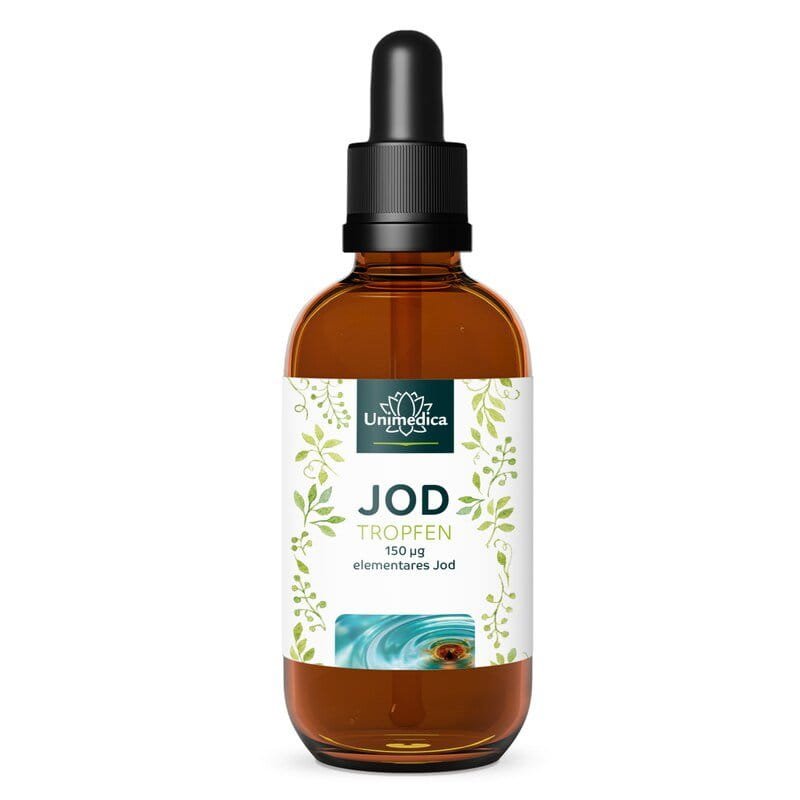 25860_800x800 Jod Tropfen - 150 µg pro Tagesdosis - vegan - 50 ml - von Unimedica. قطرات اليود - الصورة 1