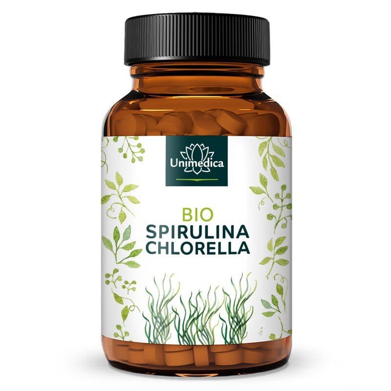 26312_800x800 Bio Spirulina und Bio Chlorella 500 Tabletten - von Unimedica. السبيرولينا والكلوريلا - الصورة 1